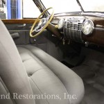 Interior view of the vintage car